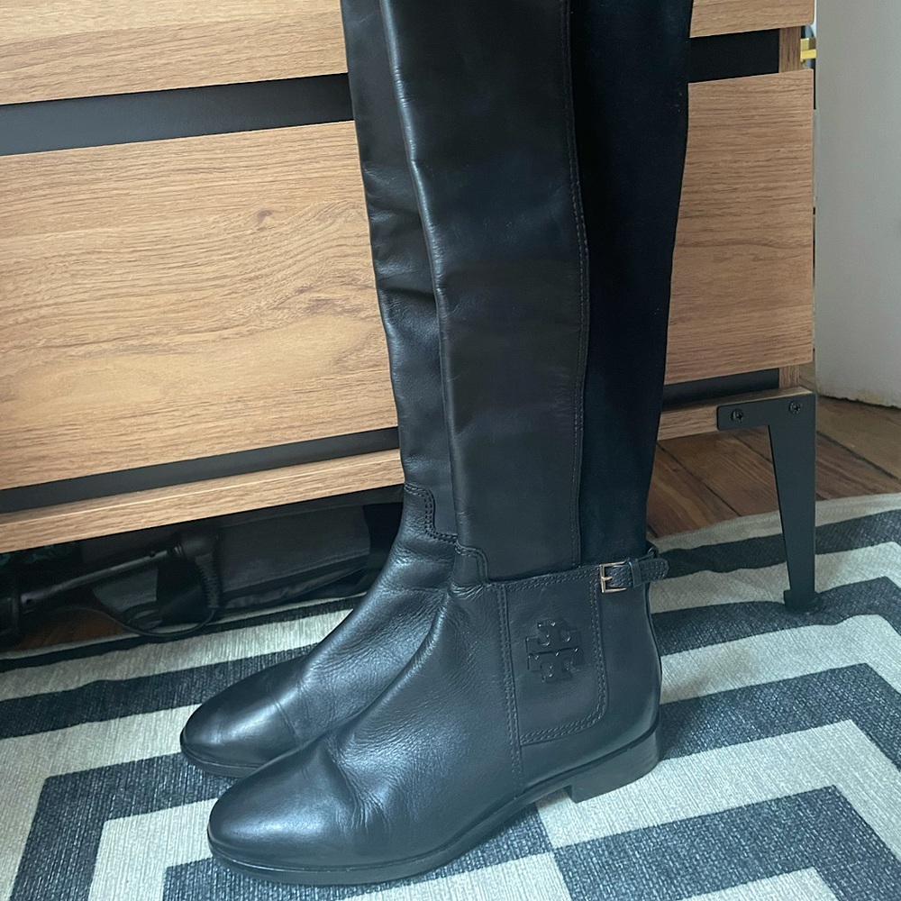 Tory Burch Leather knee high boots- worn once